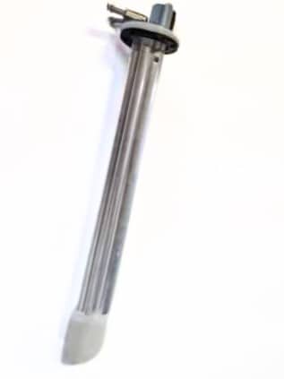 Der Tankanzeiger für Aggregat 400 mm ist ein zylindrisches Gerät aus Metall mit einer Kunststoffkappe an einem Ende und einem elektrischen Bauteil am oberen Ende, das auf einem schlichten weißen Hintergrund dargestellt ist.