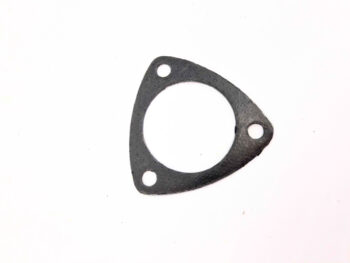 Eine schwarze, dreieckige Flanschdichtung für 8045 mit kreisförmigem Mittelpunkt und drei Schraubenlöchern ist auf weißem Hintergrund abgebildet.